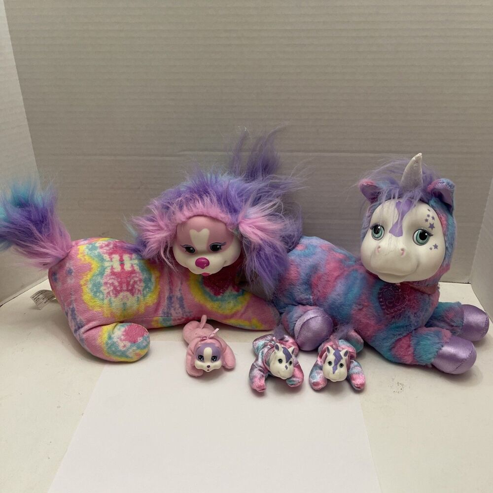 Lot Of Puppy Surprise Unicorn Surprise With 3 Babies Pink And Purple 2 Moms